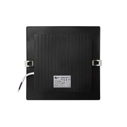 Светодиодный встроенный светильник SQUARE LED/18W/230V 4000K 22x22 см черный