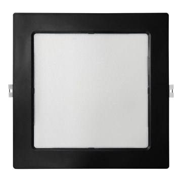 Светодиодный встроенный светильник SQUARE LED/18W/230V 4000K 22x22 см черный
