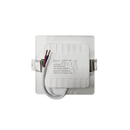 Светодиодный встроенный светильник SQUARE LED/3W/230V 4000K 9x9 см белый