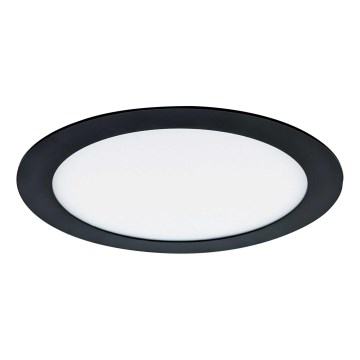 Светодиодный встроенный светильник VEGA LED/18W/230V 2900/3900/5800K диаметр 22,5 см черный