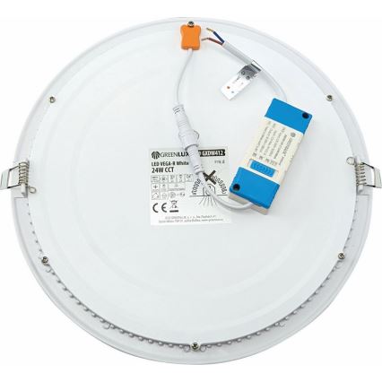 Светодиодный встроенный светильник VEGA LED/24W/230V 2900/3900/5800K диаметр 30 см белый