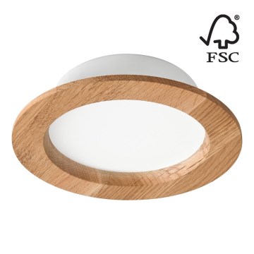 Светодиодный встроенный светильник WOODY SPOT LED/12,5W/230V 3000K дуб диаметр 16 см