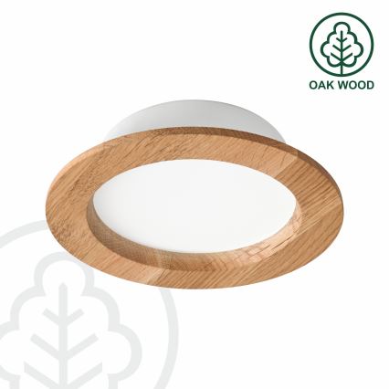 Светодиодный встроенный светильник WOODY SPOT LED/12,5W/230V 3000K дуб диаметр 16 см