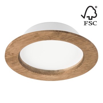 Светодиодный встроенный светильник WOODY SPOT LED/12,5W/230V 3000K орех диаметр 16 см
