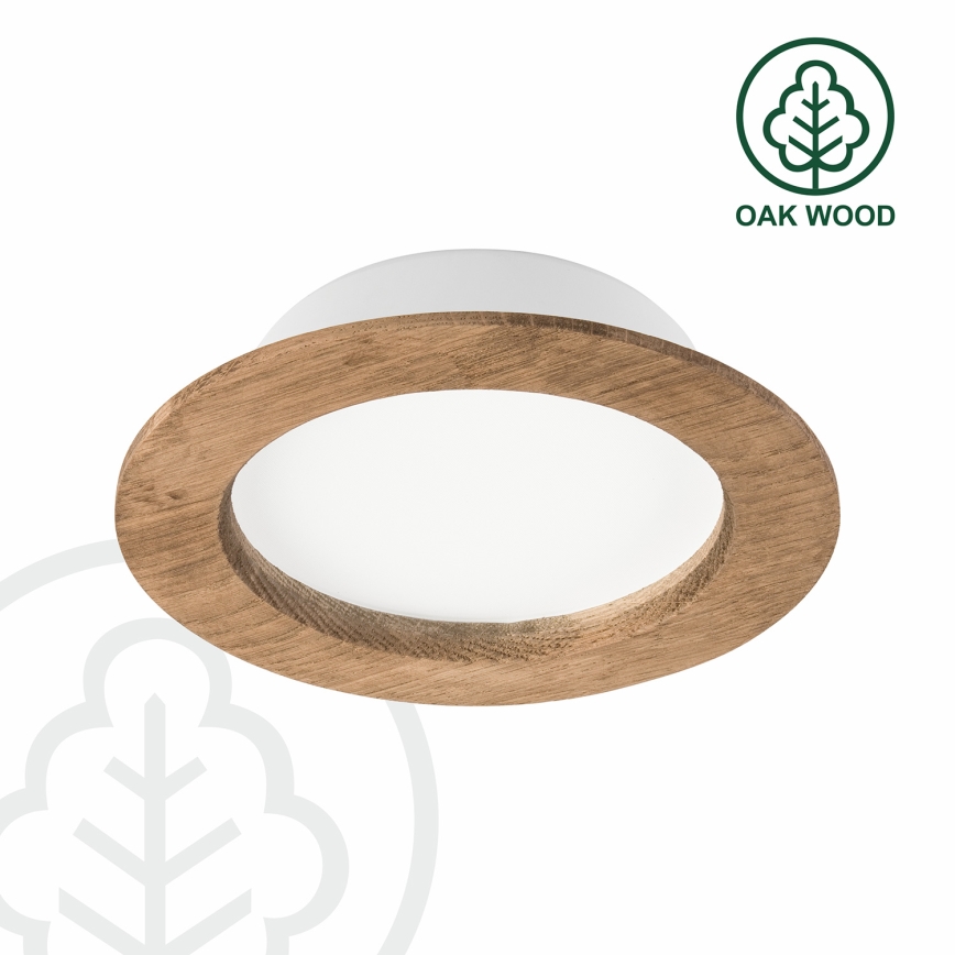 Светодиодный встроенный светильник WOODY SPOT LED/12,5W/230V 3000K орех диаметр 16 см