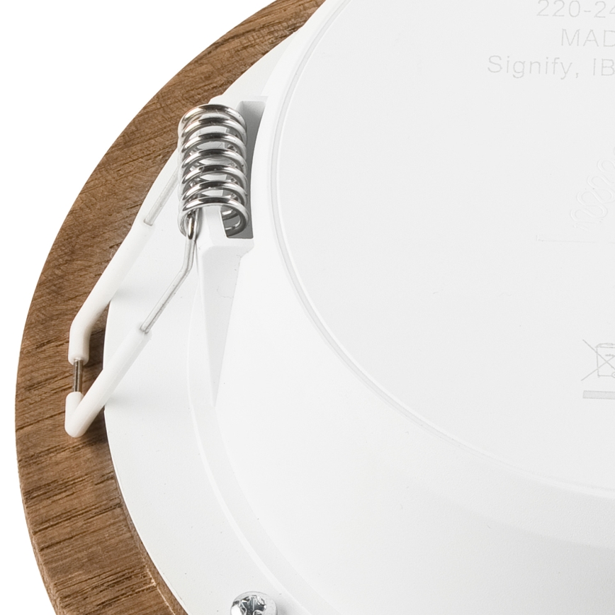 Светодиодный встроенный светильник WOODY SPOT LED/12,5W/230V 3000K орех диаметр 16 см