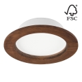 Светодиодный встроенный светильник WOODY SPOT LED/12,5W/230V 4000K вишня диаметр 16 см