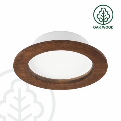 Светодиодный встроенный светильник WOODY SPOT LED/12,5W/230V 4000K вишня диаметр 16 см