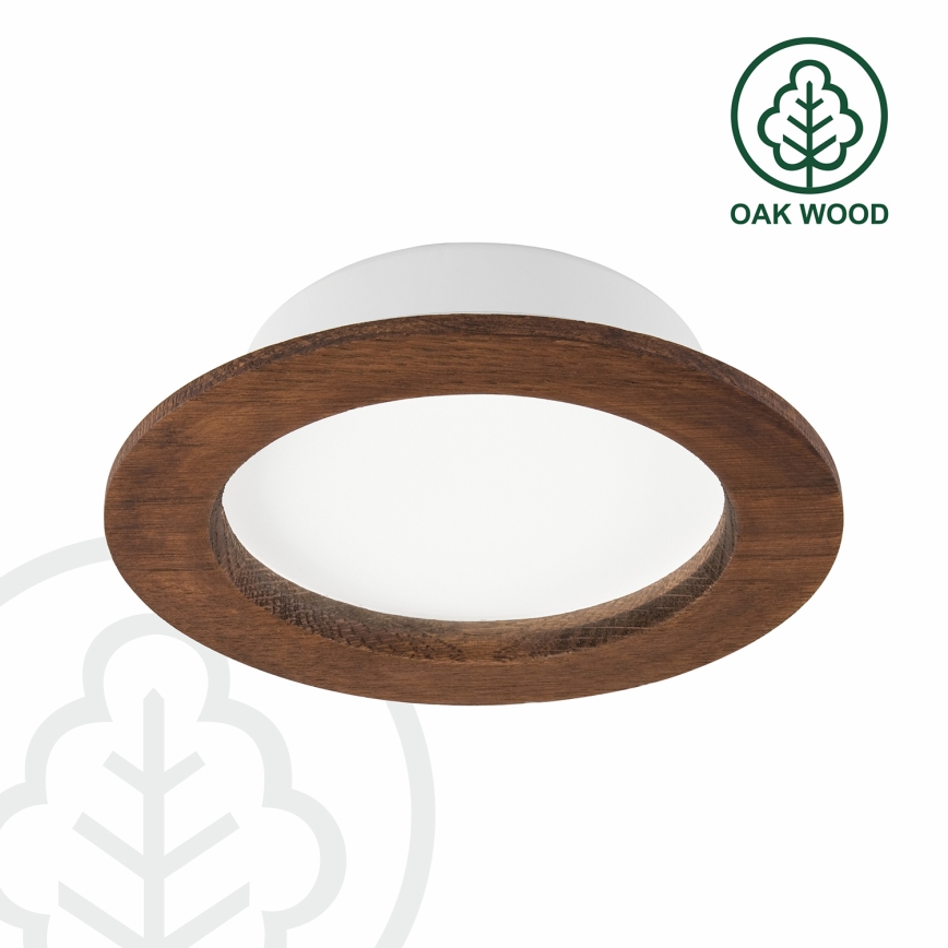 Светодиодный встроенный светильник WOODY SPOT LED/12,5W/230V 4000K вишня диаметр 16 см