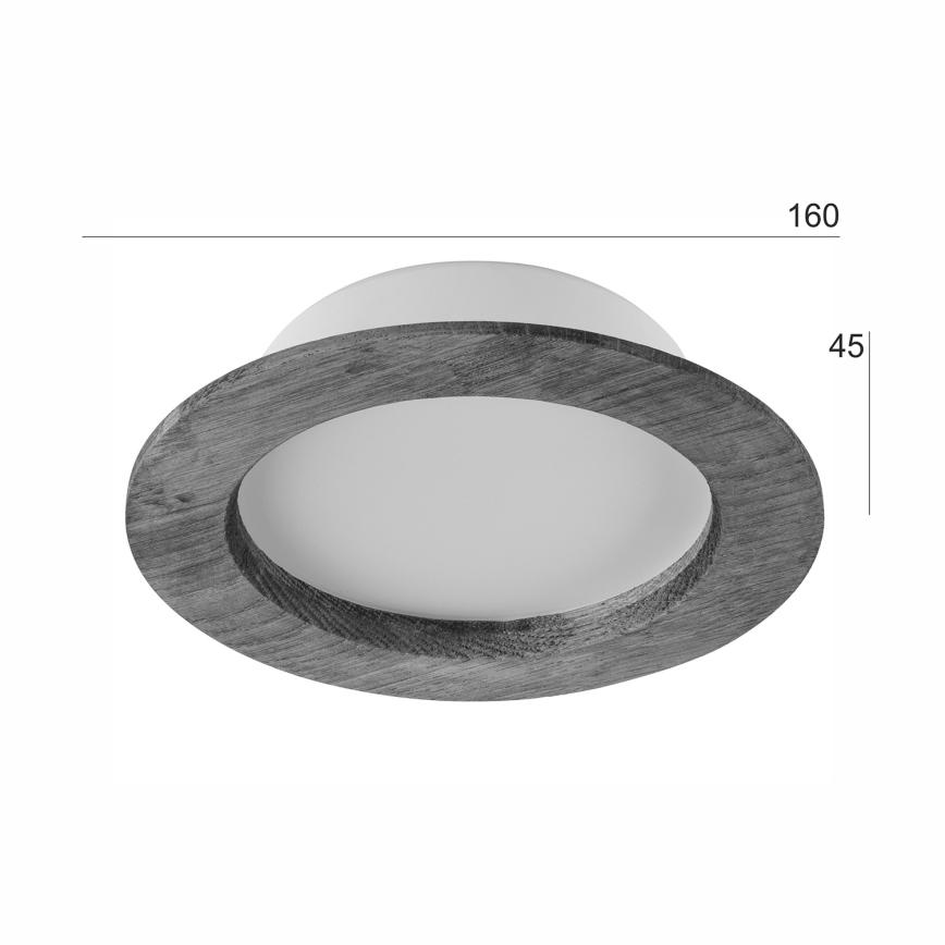 Светодиодный встроенный светильник WOODY SPOT LED/12,5W/230V 4000K вишня диаметр 16 см