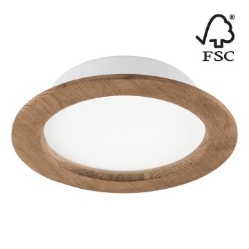 Светодиодный встроенный светильник WOODY SPOT LED/16,5W/230V 4000K орех диаметр 18,5 см