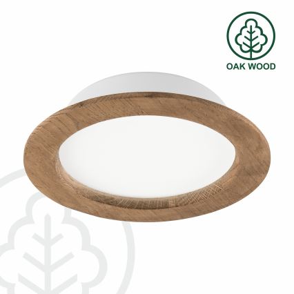 Светодиодный встроенный светильник WOODY SPOT LED/16,5W/230V 4000K орех диаметр 18,5 см