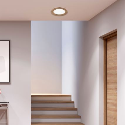 Светодиодный встроенный светильник WOODY SPOT LED/16,5W/230V 4000K орех диаметр 18,5 см