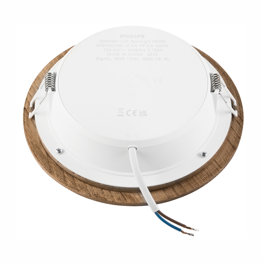 Светодиодный встроенный светильник WOODY SPOT LED/16,5W/230V 4000K орех диаметр 18,5 см