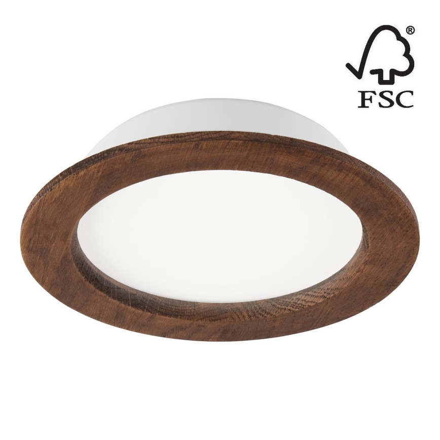 Светодиодный встроенный светильник WOODY SPOT LED/16,5W/230V 4000K вишня диаметр 18,5 см