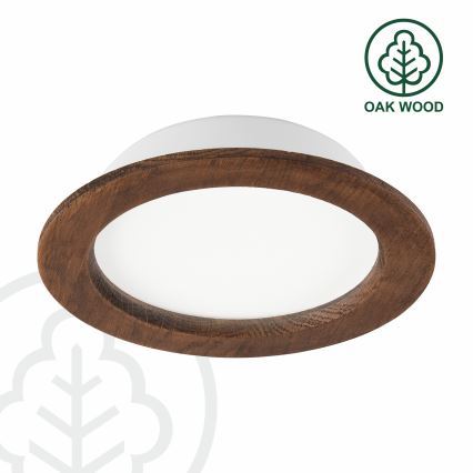 Светодиодный встроенный светильник WOODY SPOT LED/16,5W/230V 4000K вишня диаметр 18,5 см