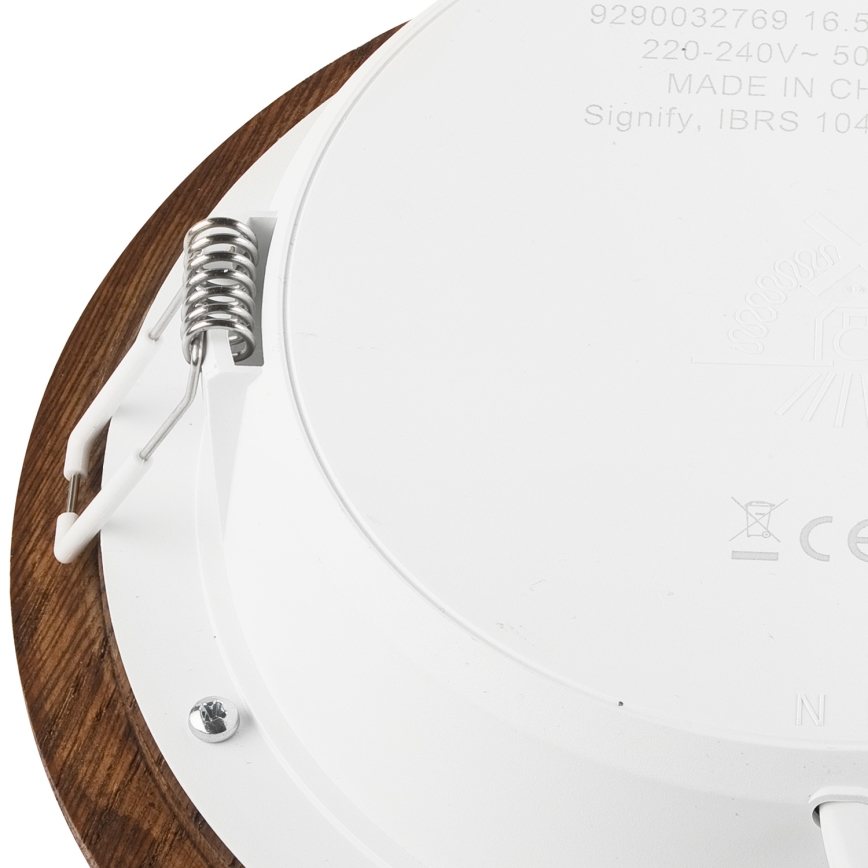 Светодиодный встроенный светильник WOODY SPOT LED/16,5W/230V 4000K вишня диаметр 18,5 см