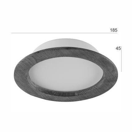 Светодиодный встроенный светильник WOODY SPOT LED/16,5W/230V 4000K вишня диаметр 18,5 см
