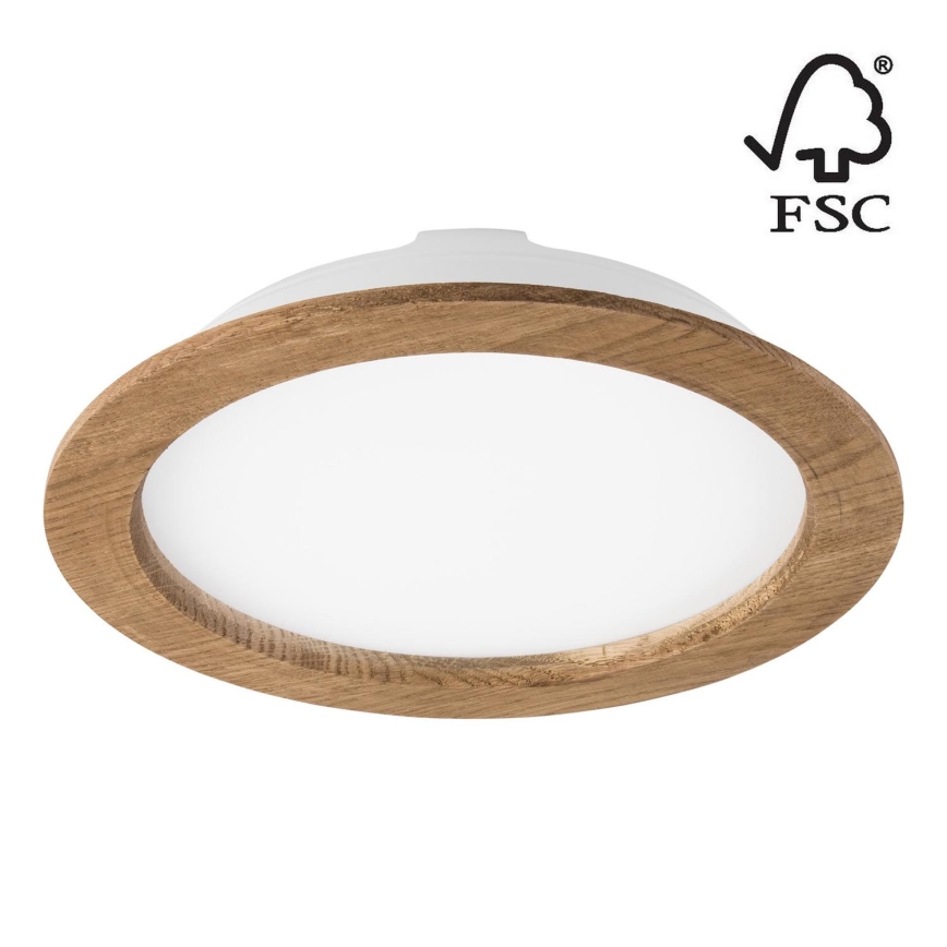Светодиодный встроенный светильник WOODY SPOT LED/23,5W/230V 4000K орех диаметр 23,5 см