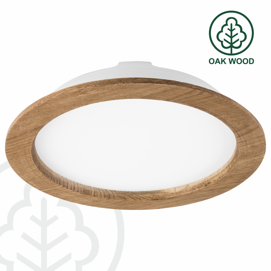 Светодиодный встроенный светильник WOODY SPOT LED/23,5W/230V 4000K орех диаметр 23,5 см