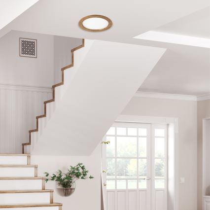 Светодиодный встроенный светильник WOODY SPOT LED/23,5W/230V 4000K орех диаметр 23,5 см