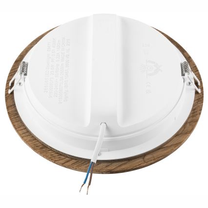 Светодиодный встроенный светильник WOODY SPOT LED/23,5W/230V 4000K орех диаметр 23,5 см
