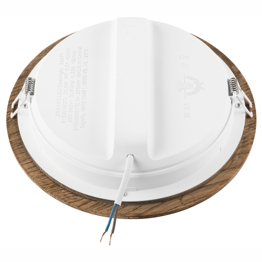 Светодиодный встроенный светильник WOODY SPOT LED/23,5W/230V 4000K орех диаметр 23,5 см