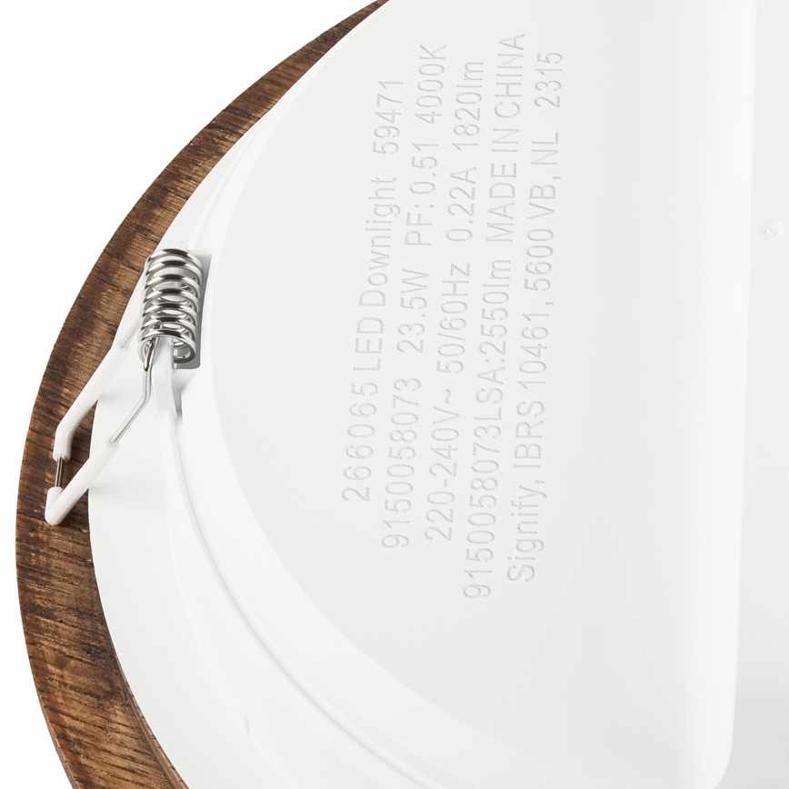 Светодиодный встроенный светильник WOODY SPOT LED/23,5W/230V 4000K вишня диаметр 23,5 см
