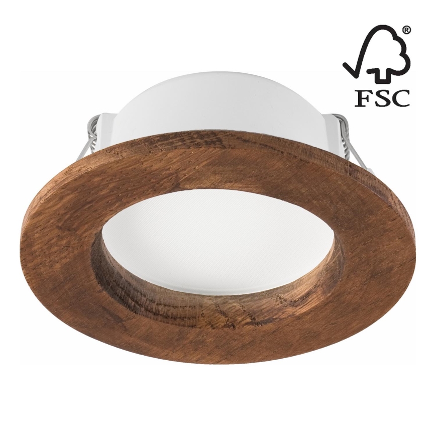 Светодиодный встроенный светильник WOODY SPOT LED/5,5W/230V 4000K вишня диаметр 10 см