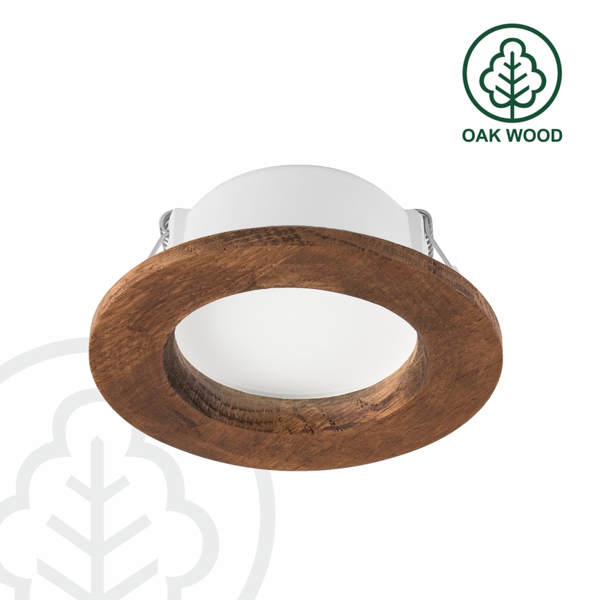 Светодиодный встроенный светильник WOODY SPOT LED/5,5W/230V 4000K вишня диаметр 10 см