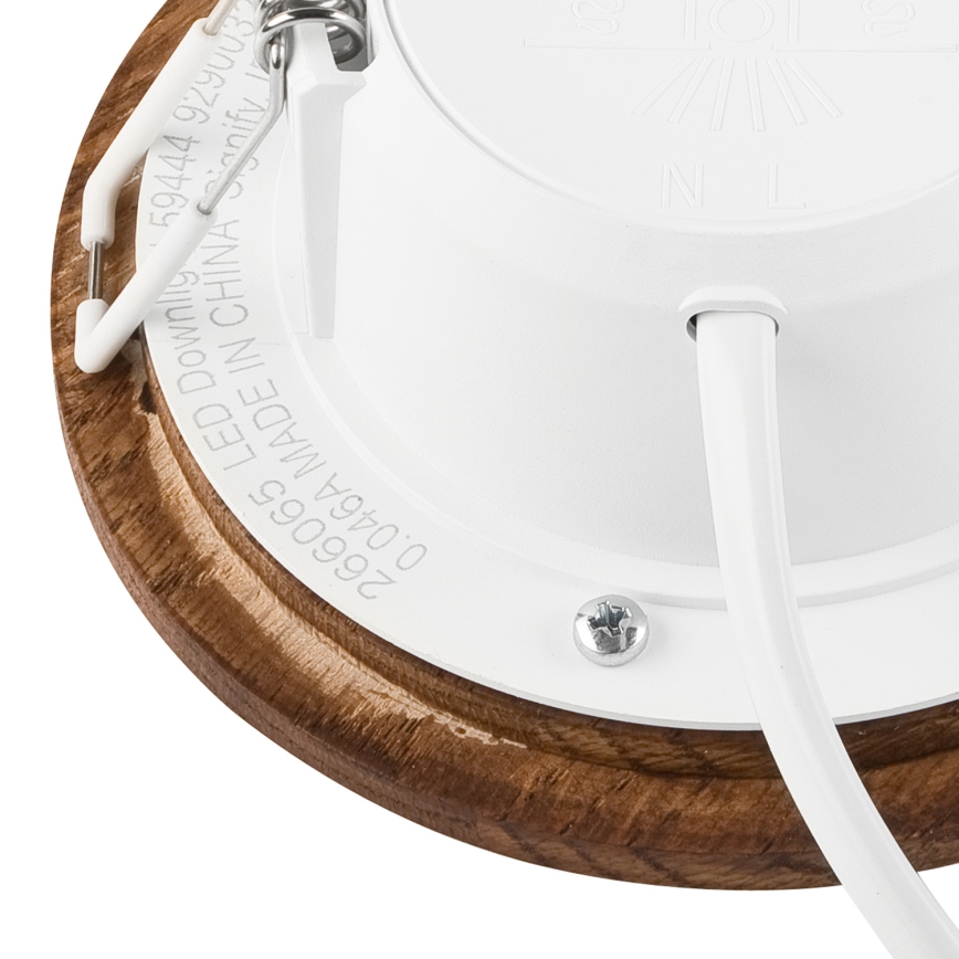 Светодиодный встроенный светильник WOODY SPOT LED/5,5W/230V 4000K вишня диаметр 10 см