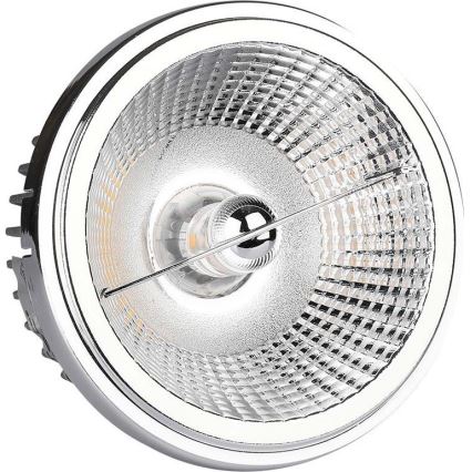 Светодиодный встроенный точечный светильник LED/20W/230V 4000K 40°/20° диаметр 11 см блестящий хром