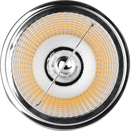Светодиодный встроенный точечный светильник LED/20W/230V 4000K 40°/20° диаметр 11 см блестящий хром