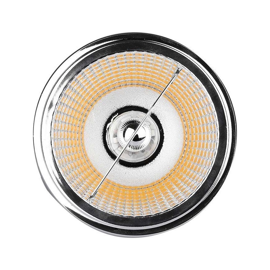 Светодиодный встроенный точечный светильник LED/20W/230V 4000K 40°/20° диаметр 11 см блестящий хром