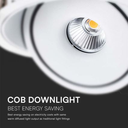 Светодиодный встроенный точечный светильник LED/28W/230V 3000/4000/6400K диаметр 20 см белый