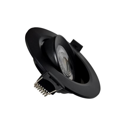 Светодиодный встроенный/припотолочный точечный светильник 2в1 LED/5W/230V 4200K диаметр 9,3 см черный