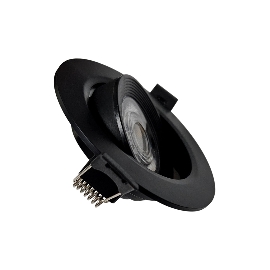Светодиодный встроенный/припотолочный точечный светильник 2в1 LED/5W/230V 4200K диаметр 9,3 см черный