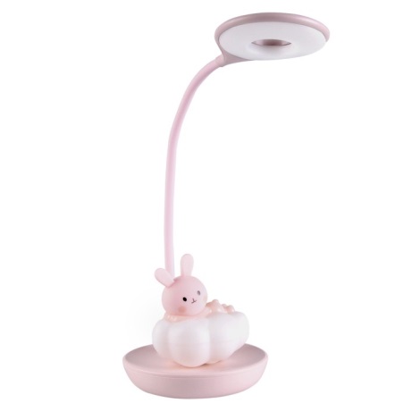 Светодиодная детская настольная лампа с регулированием яркости RABBIT LED/2,5W/230V розовый