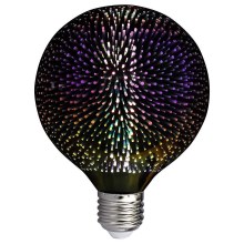 Светодиодная декоративная 3D-лампочка FILAMENT G125 E27/4W/230V 3000K