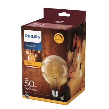 Светодиодная диммируемая лампочка Philips VINTAGE E27/8W/230V 2200K