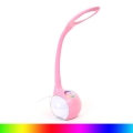 Светодиодная диммируемая настольная лампа RGB LED/7W/230V розовая