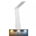 Светодиодная диммируемая сенсорная аккумуляторная настольная лампа USB LED/4W/5V 2700K-5700K белая/золотая