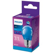 Светодиодная лампа  Philips P45 E27/3,1W/230V синий