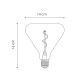 Светодиодная лампа с регулированием яркости VINTAGE EDISON E27/3W/230V 2700K
