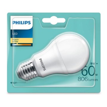 Светодиодная лампочка Philips A60 E27/9W/230V 4000K