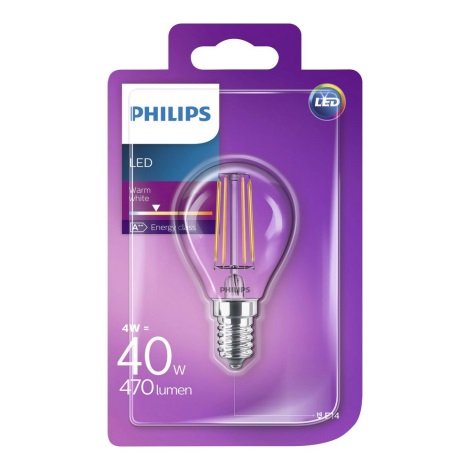 Светодиодная лампочка Philips VINTAGE P45 E14/4W/230V 2700K