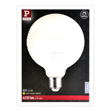 Светодиодная лампочка с регулированием яркости CLASSIC G125 E27/4,5W/230V 2600K - Paulmann 28744