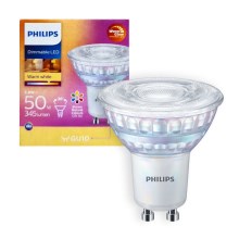 Светодиодная лампочка с регулированием яркости Philips Warm Glow GU10/3,8W/230V 2200-2700K CRI 90