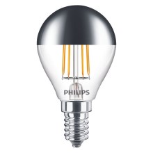 Светодиодная лампочка с зеркальной сферической колбой DECO Philips P45 E14/4W/230V 2700K