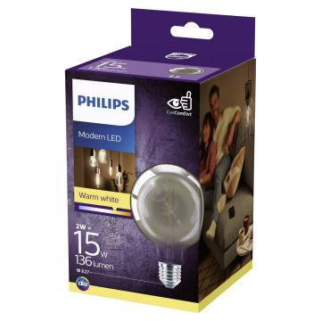 Светодиодная лампочка SMOKY VINTAGE Philips Eye Comfort G93 E27/2,3W/230V 2700K